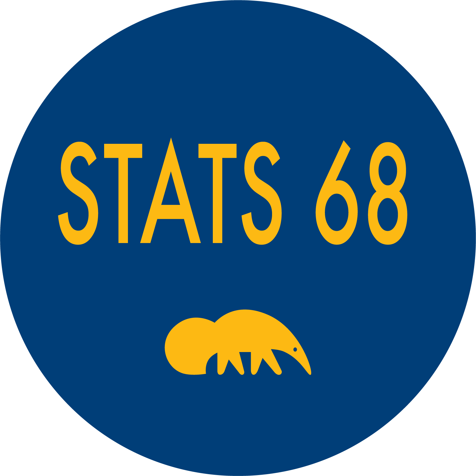 stats 68 logo that reads Stats 68 and has an anteater icon